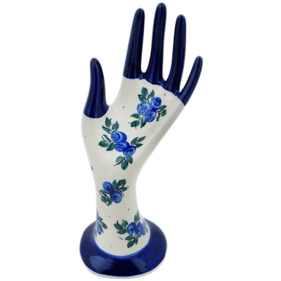 Polish Pottery Hand Figurine 7&quot; Blue Berry Special UNIKAT