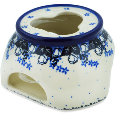 Polish Pottery Heater 6&quot; Flowers At Dusk