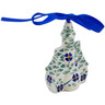 Polish Pottery House Ornament 4&quot; Lucky Blue Clover