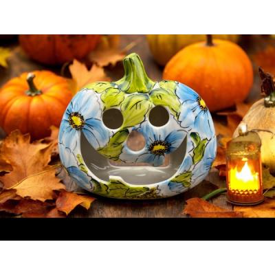 Polish Pottery Jack O Lantern Candle Holder 0&quot;