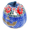 Polish Pottery Jack O Lantern Candle Holder 6&quot; Lone Poppy