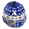 Polish Pottery Jack O Lantern Candle Holder 6&quot; Mosquito