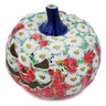 Polish Pottery Jack O Lantern Candle Holder 7&quot; Spring Blossom Harmony UNIKAT
