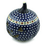 Polish Pottery Jack O Lantern Candle Holder 9&quot; Mosquito