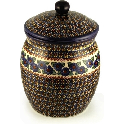 Polish Pottery Jar with Lid 11&quot;
