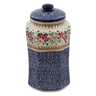 Polish Pottery Jar with Lid 11&quot; Summer Bouquet UNIKAT