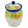 Polish Pottery Jar with Lid 5&quot; Bright Spring UNIKAT
