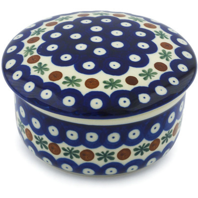 Polish Pottery Jar with Lid 5&quot; Mosquito