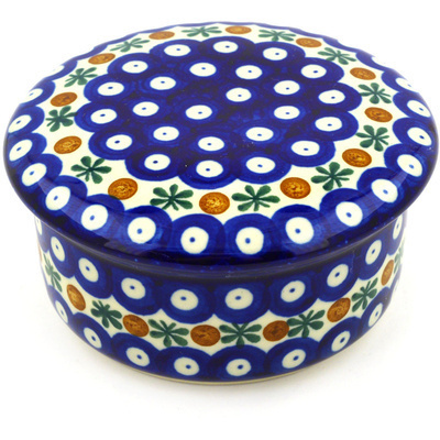 Polish Pottery Jar with Lid 5&quot; Mosquito