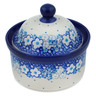 Polish Pottery Jar with Lid 5&quot; Sky Full Of Flowers UNIKAT