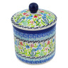 Polish Pottery Jar with Lid 5&quot; Spring Essence UNIKAT