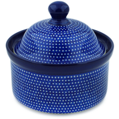 Polish Pottery Jar with Lid 5&quot; Starry Night UNIKAT