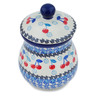 Polish Pottery Jar with Lid 6&quot; Cherry Pickin&#039;