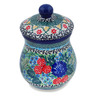 Polish Pottery Jar with Lid 6&quot; Garden Trellis UNIKAT