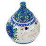Polish Pottery Jar with Lid 6&quot; Orchid Crown UNIKAT