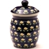 Polish Pottery Jar with Lid 6&quot; Waterlily