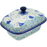 Polish Pottery Jar with Lid 7&quot; Sailing Day