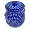 Polish Pottery Jar with Lid 8&quot; Azul Garden