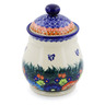 Polish Pottery Jar with Lid 8&quot; Butterfly Splendor