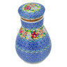 Polish Pottery Jar with Lid 8&quot; Petal Dance UNIKAT