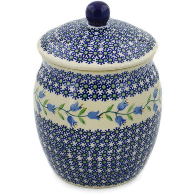 Polish Pottery Jar with Lid 8&quot; Sweet Dreams