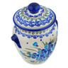 Polish Pottery Jar with Lid and Handles 7&quot; Elegant Garland