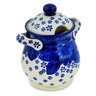 Polish Pottery Jar with Lid and Handles 8&quot; Divine Cobalt UNIKAT