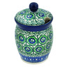 Polish Pottery Jar with Lid with Opening 4&quot; Gilbraltar UNIKAT