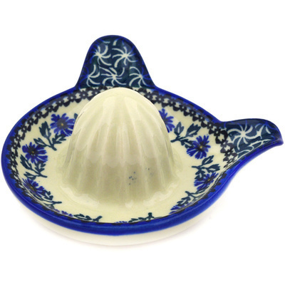 Polish Pottery Juice Reamer Small Blue Chicory