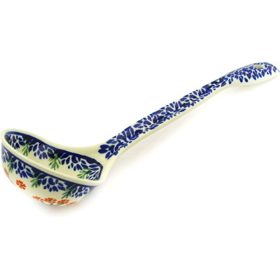 Polish Pottery Ladle 13&quot; April Showers