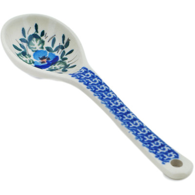Polish Pottery Ladle 6&quot; Sweet Blue Spring
