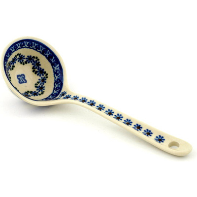 Polish Pottery Ladle 9&quot; Wildflower Garland