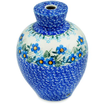 Polish Pottery Lamp Base 6&quot; Blue Joy