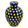 Polish Pottery Lamp Base 6&quot; Yellow Dots
