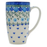 Polish Pottery Latte Mug Blue Serenity