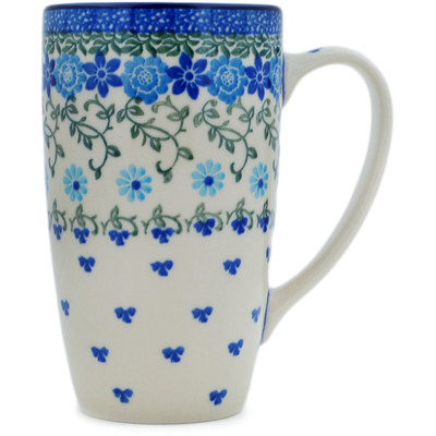 Polish Pottery Latte Mug Blue Serenity