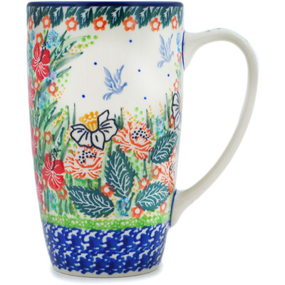 Polish Pottery Latte Mug Dove Escape UNIKAT