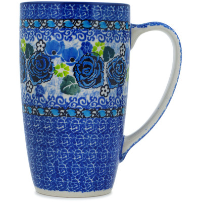 Polish Pottery Latte Mug Garden At Midnight UNIKAT