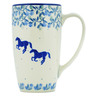 Polish Pottery Latte Mug Horse Gallop