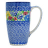 Polish Pottery Latte Mug Patio Views UNIKAT