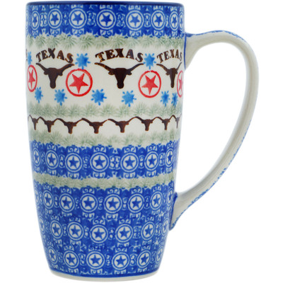 Polish Pottery Latte Mug State Of Texas