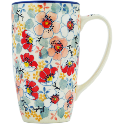 Polish Pottery Latte Mug Sweet Floral Bliss UNIKAT