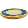 Wood Lazy Susan Blue Feather