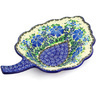 Polish Pottery Leaf Shaped Bowl 11&quot; Morning Glory UNIKAT