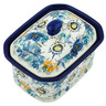 Polish Pottery Mini Cake Box 4&quot;, Salt Box, Elegance UNIKAT
