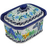 Polish Pottery Mini Cake Box 4&quot;, Salt Box, Sweet Nectar UNIKAT