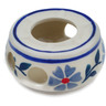 Polish Pottery Mini Heater 0&quot; Peacock Forget-me-not