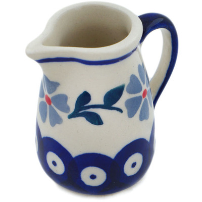 Polish Pottery Mini Jug 0&quot; Peacock Forget-me-not