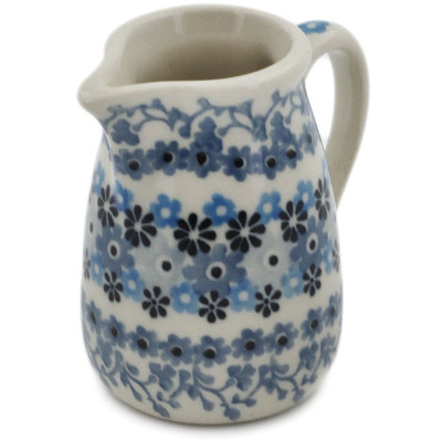 Polish Pottery Mini Jug 2&quot; Flowers Covered With Snow
