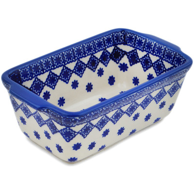 Polish Pottery Mini loaf pan It&#039;s Snowing!